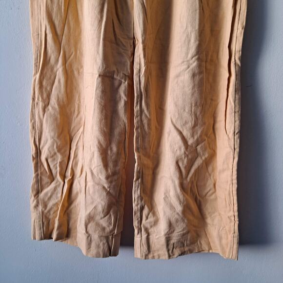 Abercrombie & Fitch Womens Tan Linen Ultra High Rise Pull On Pants Size M NWT - Picture 11 of 16